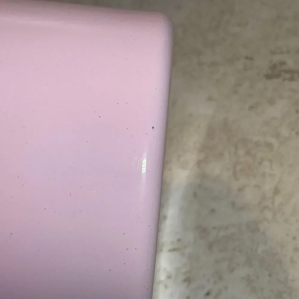 Pastel Pink Enamel Coated Utensil Holder